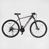 Спортивный Горный алюминиевый велосипед 29д Corso Kingston KN-29195 оборудование L-TWOO 27ск. Черно-красный