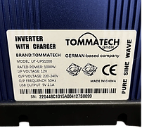 Перетворювач Tommatech UT-UPS1000-12 Інвертор 1000В Чистий Синус 12-220В Напруги 1000W Germany