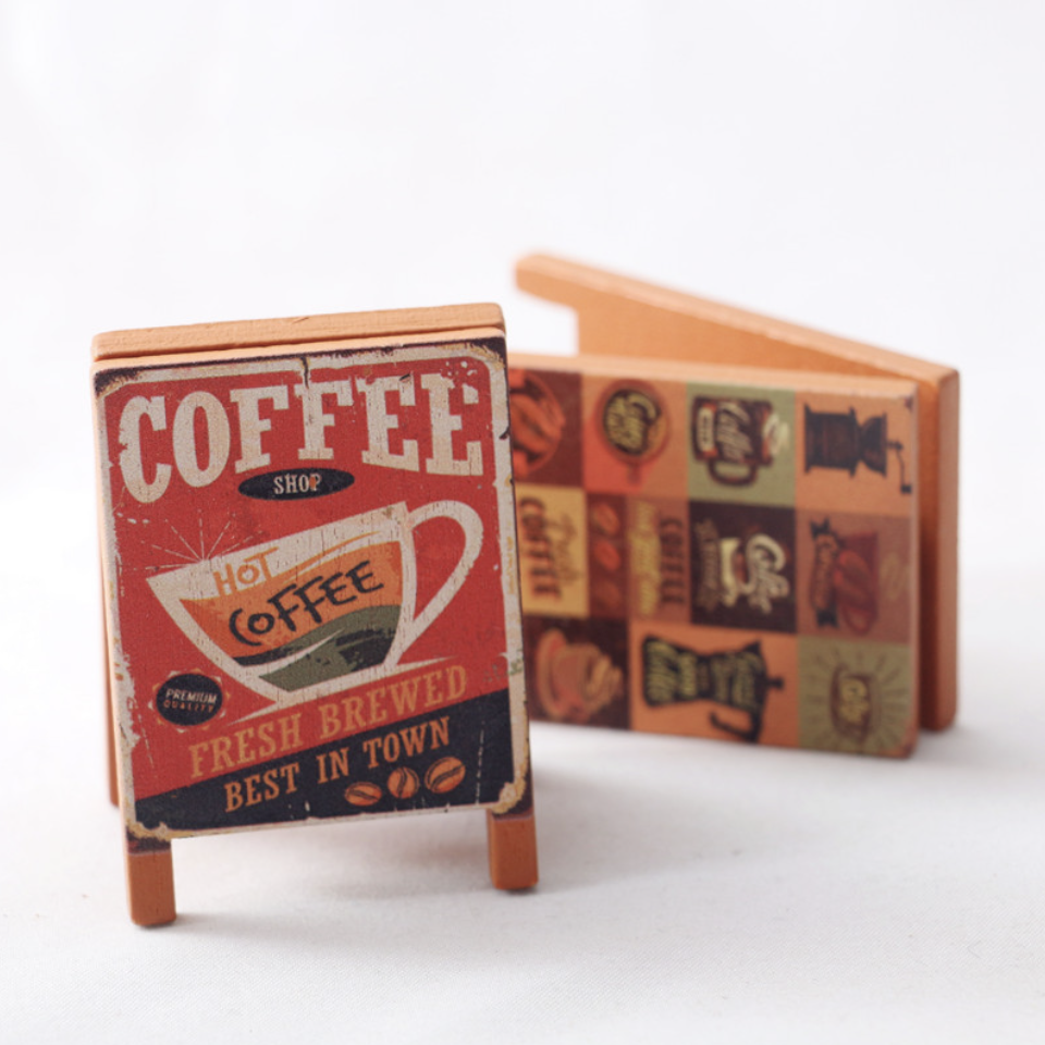 Мініатюра штендер вивіска Coffee 6*4 см, фото 1