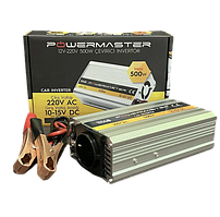 Інвертор Power Master напруги 500 Вт 12 V на 220 V AC/DC Перетворювач Автомобільний