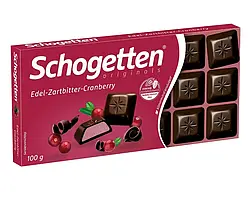 Шоколад чорний із журавлинним кремом Schogetten Dark Chocolate Cranberry 100 г, Німеччина