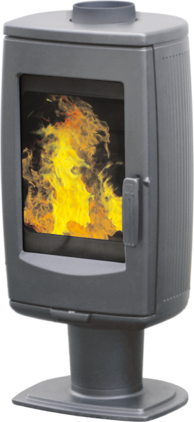 Опалювальна чавунна піч для заміського будинку та дачі PLAMEN ARIA сіра — 11 кВт, фото 1