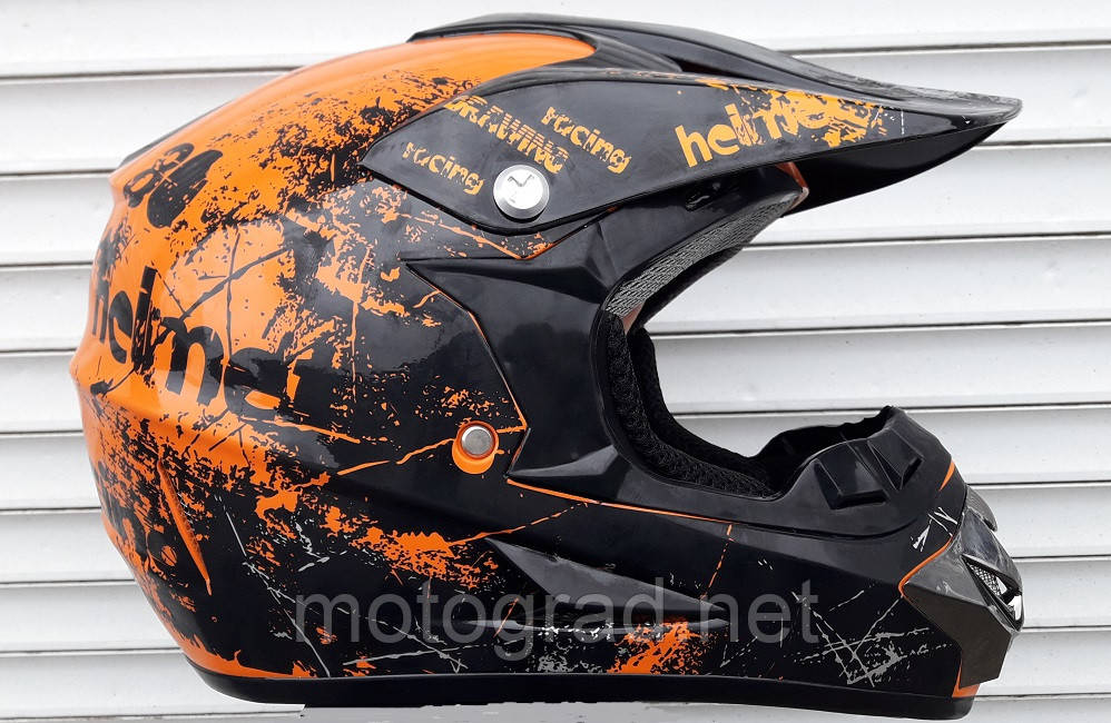 Мото шолом Ендуро ATV Helmet Orang Sparck + окуляри в подарунок, фото 1