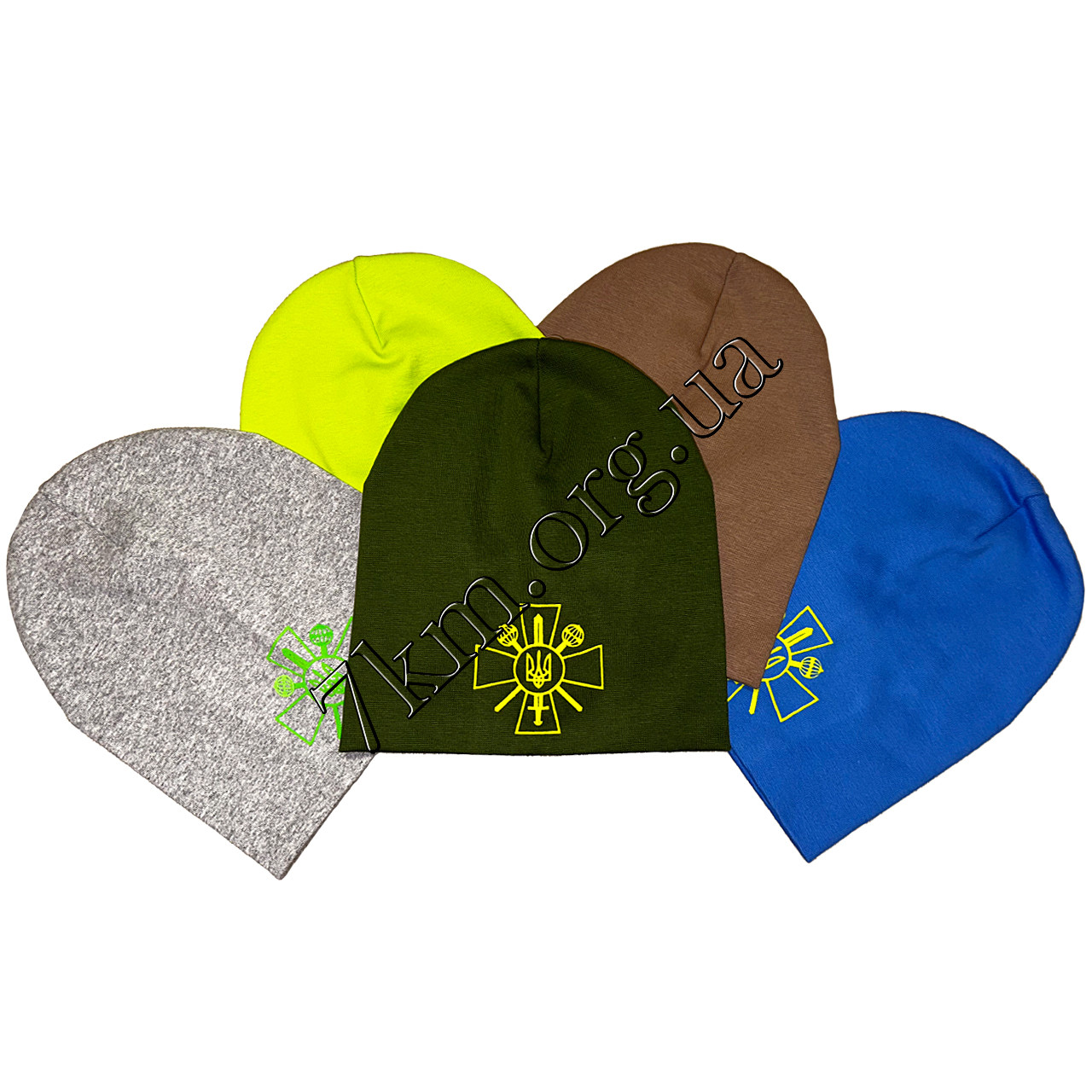 Шапка дитяча Оптом подвійна рибана для хлопчиків 52-54р. "Герб" 1123, фото 1