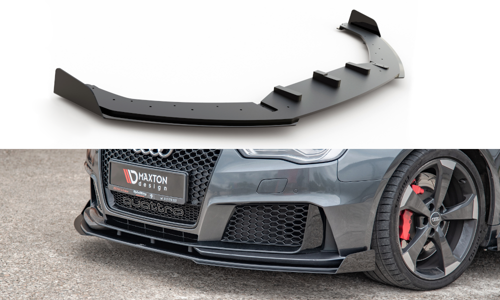 Сплітер Audi RS3 8V Sportback тюнінг обвіс губа спідниця елерон (Racing V3)