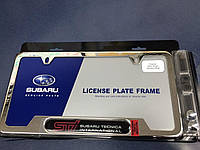 STI хромовая планка под номер Subaru Forester Impreza BRZ Legacy Outback Tribeca Crosstrek 1990-2023 Новая Ори