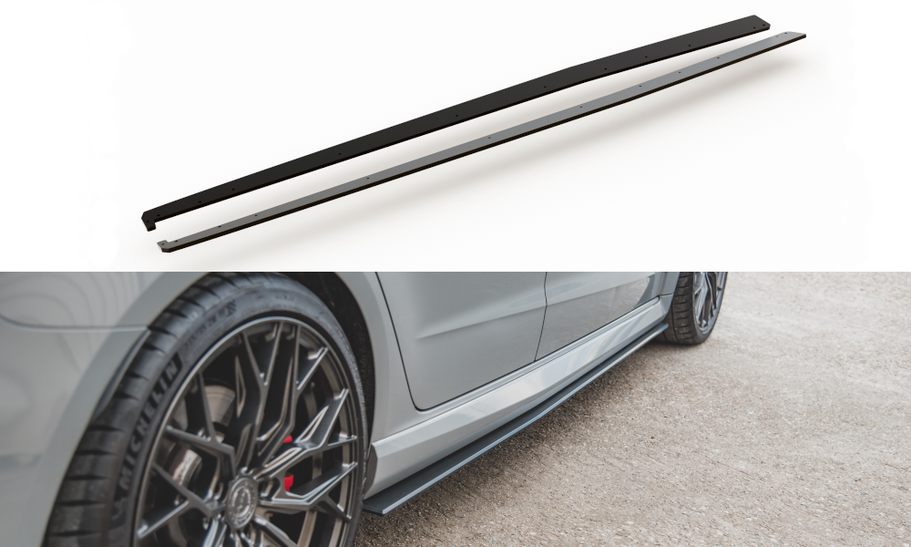 Пороги Audi RS3 8V Sportback тюнінг обвіс спідниця елерон (Racing V1)