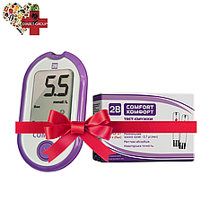 Глюкометр Тубі Комфорт (2B Comfort) + 50 тест-смужок
