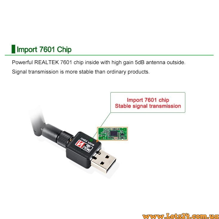 Внешний USB WIFI адаптер для ПК ноутбука компьютера телевизора ТВ андроид приставки Т2 wifi usb 802.11 n g b - фото 4 - id-p613162374