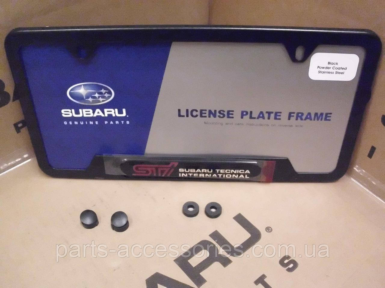 Subaru Forester Impreza BRZ Legacy Outback Tribeca Crosstrek 1990-2023 чорна STI табличка під номер Нова Оригінал