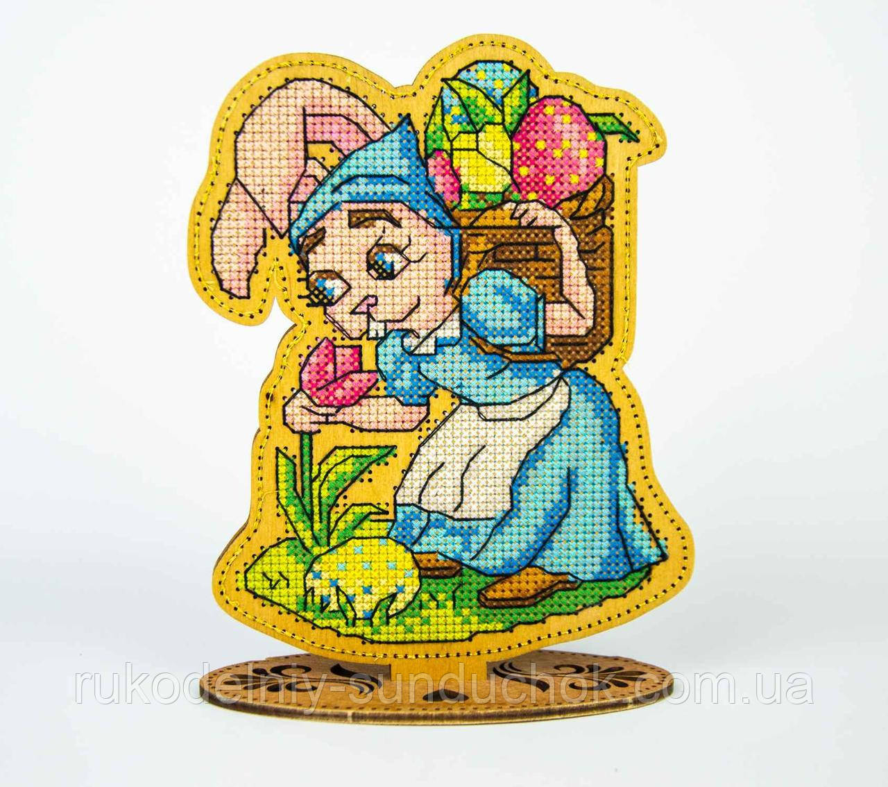 Набір для вишивки хрестиком на дерев’яній основі ТМ Embroidery Craft Збираючи тюльпани FNNGp-009