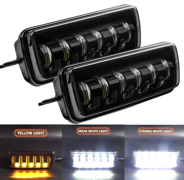 LED фара додаткового світла 60W ПТФ+габарит НИВА
