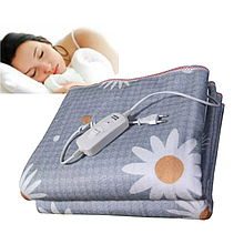 Безпечне електричне простирадло односпальне тепле 68*148 см, простирадло з підігрівом електричне безпечне 68х148 см