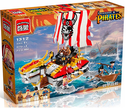 Конструктор "Піратський корабель" 1312 Brick (464 деталі)
