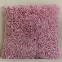 Інтер'єрна подушка, хутро травка, подушка на диван рожевого кольору