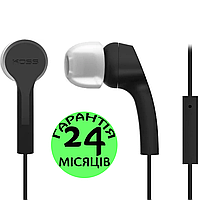 Наушники Koss in-ear buds KEB9i, черные, с микрофоном для телефона, проводные, внутриканальные затички, косс