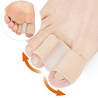 Разделитель пальцев ног силиконовый с тканевой фиксацией на два пальца 1cм s