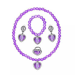 Набір прикрас для дівчинки в стилі Русалочки (кольє, браслет, сережки, колечко)