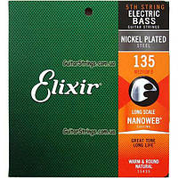 Струны Elixir 14102+15435 Nanoweb 5-String Heavy 50-135