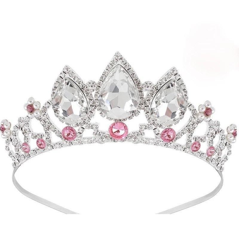 Корона Рапунцель з рожевими кристалами
