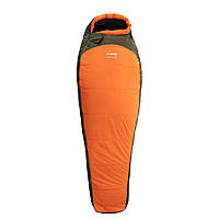 Надежный спальный мешок Tramp Boreal Long кокон левый orange/grey 225/80-55 спальник