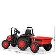 Дитячий трактор з причепом BARTY TR 001 (червоний колір) з пультом дистанційного керування 2,4G, фото 3