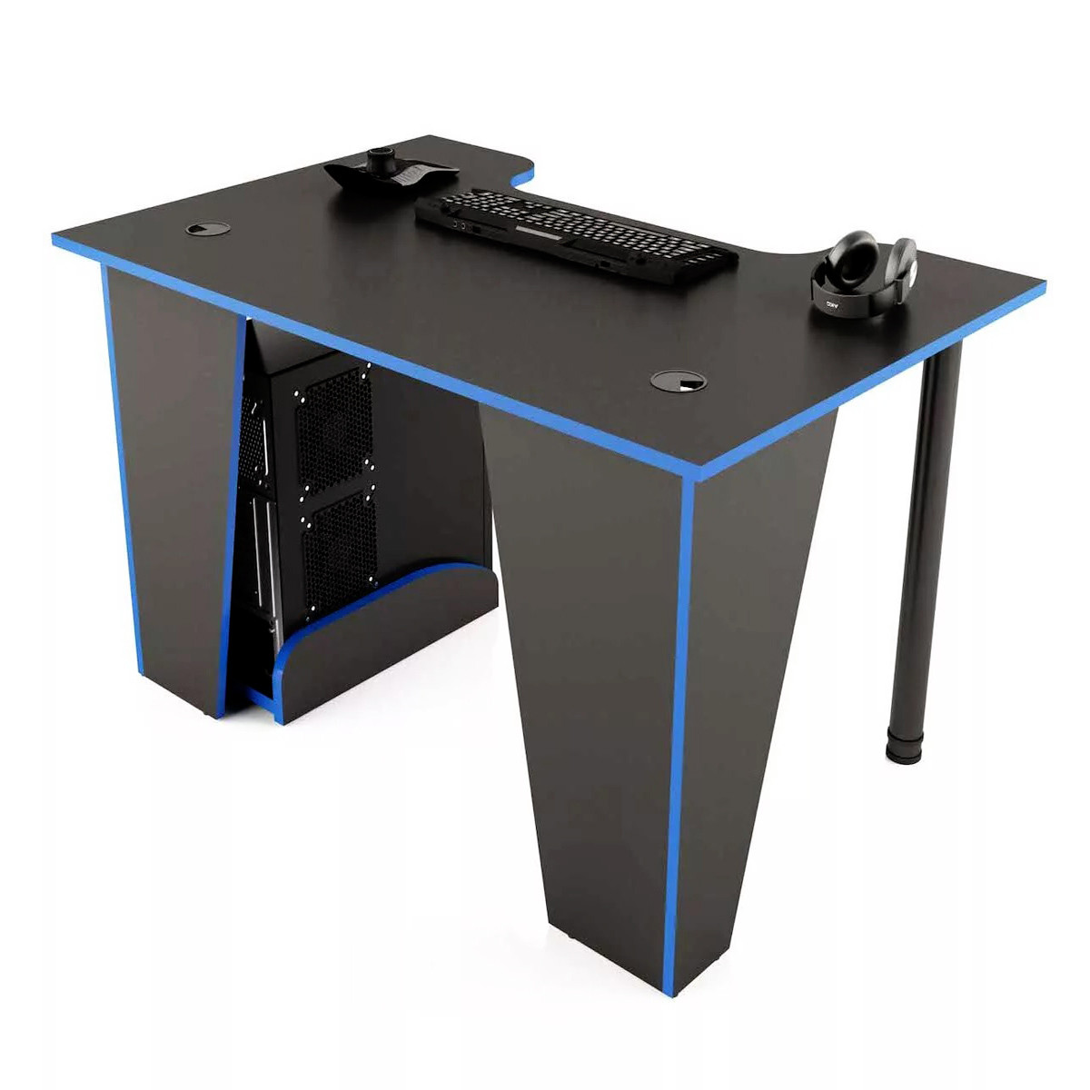 Геймерський стіл ігровий XGAMER XG12 на металевих ніжках чорний/синій/червоний ширина 120 см