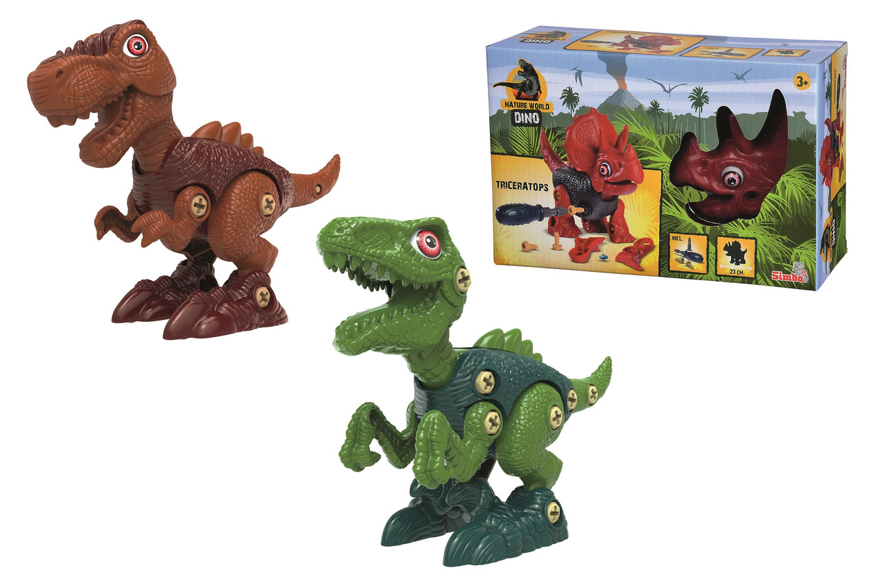 Іграшка для складання "Динозавр" з викруткою, Simba Toys, 3 види, 21см, 3+ | 4342504