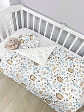 Набір в коляску комплект у візок 3 предмети подушка, плед, простирадло комплект білизни в дитячий візочок, фото 3