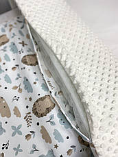 Набір в коляску комплект у візок 3 предмети подушка, плед, простирадло комплект білизни в дитячий візочок, фото 4