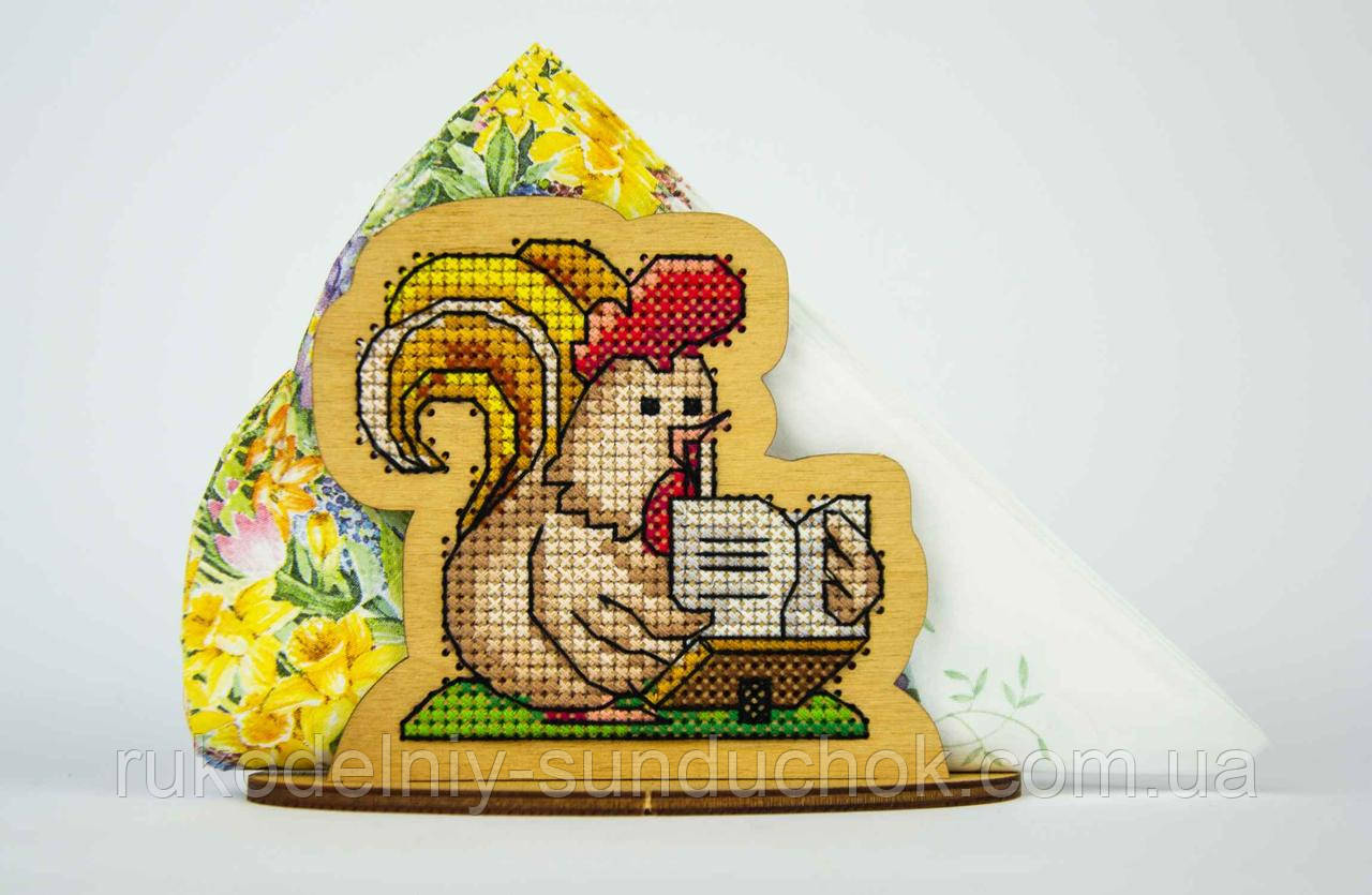 Набір для вишивки серветниці на дерев’яній основі ТМ Embroidery Craft Виступ PHSLN-005