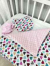 Набір в коляску комплект у візок 3 предмети подушка, плед, простирадло комплект білизни в дитячий візочок, фото 3