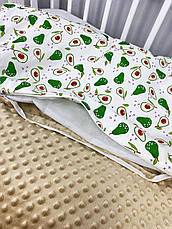 Набір в коляску комплект у візок 3 предмети подушка, плед, простирадло комплект білизни в дитячий візочок, фото 4