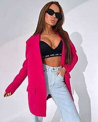 Піджак жіночий подовжений з плічками стильний розмір 42 44 46  Новинка 2023 є багато кольорів