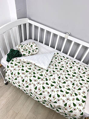 Набір в коляску комплект у візок 3 предмети подушка, плед, простирадло комплект білизни в дитячий візочок, фото 3