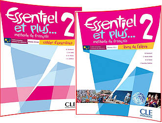 Essentiel et plus 2. Livre+Cahier d'activités. Комплект книг французької мови. Підручник+Зошит. CLE