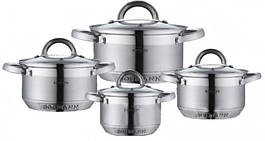 Набір каструль з кришками Bohmann BH-0716 набір кухонний 8 предметів посуд для кухні