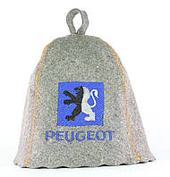 Банная шапка Luxyart "Peugeot", натуральный войлок, серый (LA-949)