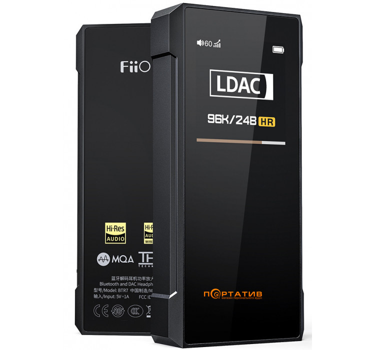 ⇒ FiiO BTR7 - це портативний ресівер, Bluetooth посилювач, ЦАП для навушників, QCC5124, aptX HD, LDAC