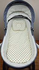 Набір в коляску 2 предмети подушка і водонепроникне простирадло на резинці комплект постільної білизни в дитячий візок, фото 2