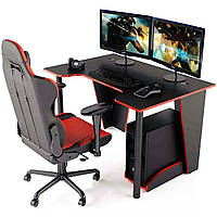 Геймерский стол игровой XGAMER XG14 на металлических ножках черный/синий/красный ширина 140 см