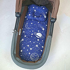 Набір в коляску 2 предмети подушка і простирадло на резинці комплект постільної білизни в дитячий візок, фото 5