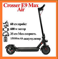 Электросамокат Crosser E9 MAX Air Premium 10 inch (15,0Ah) - Чёрный