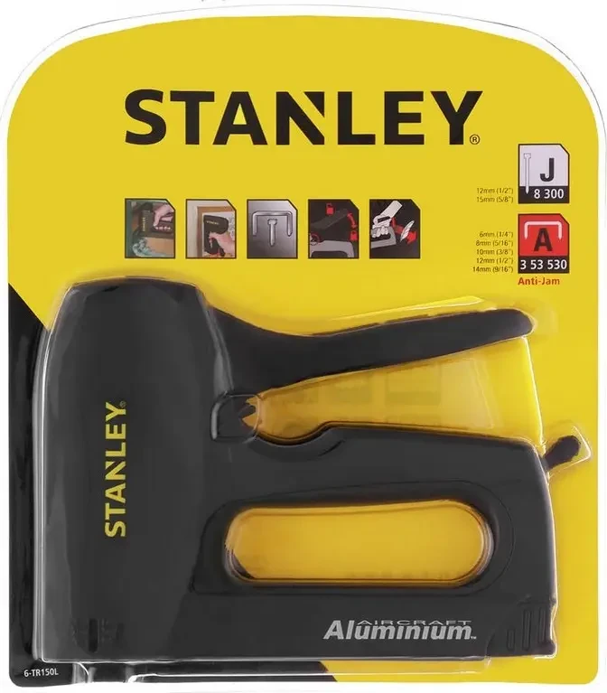 Степлер STANLEY (6-TR150L) под скобы типа A высотой 6 - 14 мм и гвозди типа J длиной 12; 15 мм - фото 1 - id-p1770788556