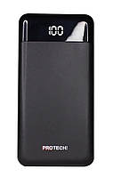 Внешний аккумулятор Power Bank ProTech B-06 LCD LED Фонарик 30000 mAh Black (3_02405) MS