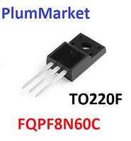 FQPF8N60C Транзистор N-канальный 7,5A 600V полевой (MOSFET, КМОП) HEXFET