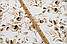 Бязь "Різні гілки евкаліпту" бежево-коричневі на білому, №4472, фото 4