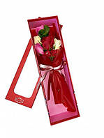 Подарочный набор букет роз из мыла Красный, Подарочный набор роз из мыла Красный