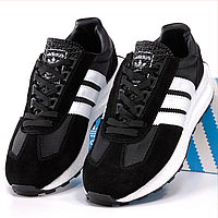 Кросівки чоловічі Adidas Retropy E5 black white / Адідас Ретропи е5 чорні білі