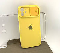 Чехол на iPhone 11 накладка бампер SLIDER Silicone Case Full силиконовый желтый